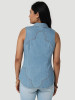 Wrangler Women's Embellished Western Sleeveless Denim Top 