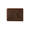 3D Men's Basketweave Leather Western Bifold Wallet 