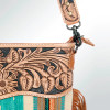 American Darling Signature Tooled Leather Southwest Saddle Blanket Crossbody Bag