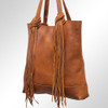 American Darling Women's Western Fringe Leather Tote Bag 