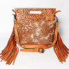 American Darling Women's Cowhide Fringe Clutch Handbag