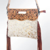 American Darling Women's Cowhide Fringe Clutch Handbag