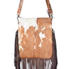 American Darling Hairon Cowhide Western Fringe Messenger Bag