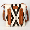 American Darling Tooled Leather Aztec Saddle Blanket Crossbody Bag 