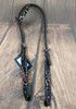 Bar H Equine Lilibeth Tooled Leather Hairon Cowhide One Ear Headstall