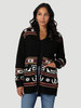 Women's Wrangler Cowboy Full Zip Cardigan in Black Beauty