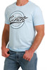 Men's Light Blue Cinch Western Brand Tee