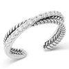Montana Silversmiths Women's Crystal Crossover Open Ring