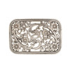 Rectangle Floral Filagree Buckle