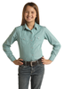 Panhandle Slim Turquoise Girl's Long Sleeve Shirt (RGN2S02194)
