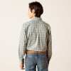 ARIAT Ariat Boy's White Plaid Pro Series Blake Classic Fit Button Down Shirt 