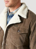 Men's Western Sherpa Lined Wrangler Jacket in Chocolate Chip