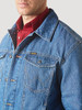 Men's Wrangler Flannel Lined Western Denim Jacket in Firepit