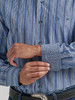 Men's George Strait One Pocket Shirt Periwinkle Stripe