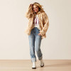 Ariat Women's Natural Southwestern Print Sherpa Shacket Shirt Jacket
