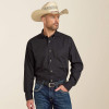 ARIAT Ariat Men's Black Wrinkle Free Solid Classic Fit Tall Shirt 
