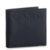 M&F Ariat Men's Black Bifold Embossed Logo Leather Wallet