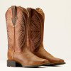 Women's Round Up Ruidoso Western Boot Pearl/ Burnished Chestnut