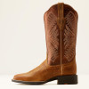 Women's Round Up Ruidoso Western Boot Pearl/ Burnished Chestnut