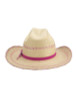 Bullhide Little Girl's Pink Roseville Western Palm Leaf Straw Hat