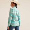 Women's Jadeite Aztec Print Long Sleeve Shirt Jade