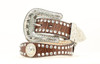 M&F Western Blazin Roxx Women's Brown Scalloped Croco Concho Leather Belt (N3512002) 