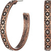 M&F Western Blazin Roxx Women's Copper Aztec Hoop Earrings