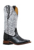 Boulet Women's Louisiana Daisy Black/White Square Toe Boot