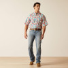 ARIAT Ariat Men's Light Wash M7 Slim Deco Straight Stretch Denim Jean 