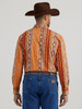 Men's Checotah Long Sleeve Western Snap Printed Shirt Rust