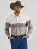 Men's Checotah Long Sleeve Western Snap Printed Shirt Steel Grey (112344420)