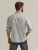 Men's Retro Premium Western Snap Solid Shirt Silver Grey