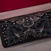 Montana West Black Embroidered Leather Wallet