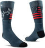 Nester Hosiery Ariat Unisex Charcoal Patriot Country Graphic Crew Pack of 2 Pair Socks