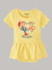 Wrangler Little Girl's Yellow Heart Graphic Skirted Cotton Bodysuit