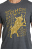 Cinch Men's Gray Saloon Graphic Short Sleeve Poly Cotton Blend T-Shirt