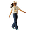 Ariat Women's Cream Cowboys Never Die Logo Graphic Cotton T-Shirt
