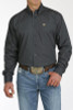 CINCH Cinch Men's Charcoal Solid Button Down Western Cotton Shirt 