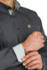 CINCH Cinch Men's Charcoal Solid Button Down Western Cotton Shirt 