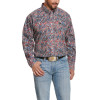 CINCH Cinch Men's Royal Blue And Red Paisley Western Shirt 