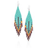 MONTANA SILVERSMITH Montana Silversmiths Women's Aqua Color Me Southwest Beaded Attitude Earrings 