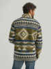 WRANGLER Wrangler Men's Alpine Quarter Zip Southwest Print Sherpa Pullover 