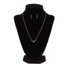 M&F Women's Blazin Roxx Bar Gold Longhorn Necklace & Earrings Set