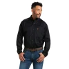 Men's Ariat Solid Twill Classic Fit Black Shirt