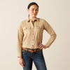 Ariat Women's Rebar Flannel Oatmeal Heather Button Down Shirt