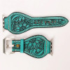 AMERICAN DARLING American Darling Turquoise Hand Tooled Watch Band 38 - 41mm 