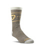 Ariat Unisex Shield Brown Heritage Merino Wool Blend Work Sock