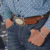 MONTANA SILVERSMITH Montana Silversmiths Unisex Silver & Rose Gold Classic Legacy Weave Crossing Paths Cuff Bracelet 