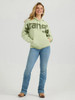 WRANGLER Wrangler Women's Green Tea Bold Logo Hoodie 