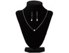 M & F Blazin Roxx Women's Silver Pearl Earring Necklace Jewelry Set 
